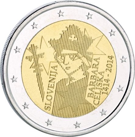 Slovénie Barbara de Celje - 2 Euros Commémo. 2014