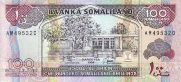 Somaliland 100 Shillings Immeuble - Dock, moutons