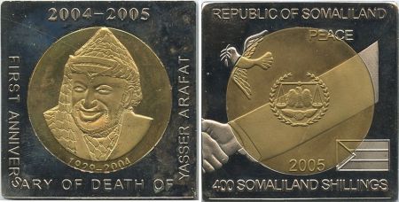 Somaliland 400 Shillings, Yasser Arafat - Emission fantaisie - 2005