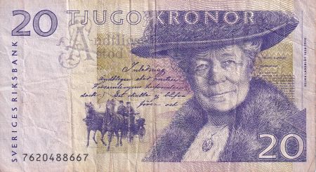 Suède 20 Kronor - Selma Lagerlöf - Oies - 2007 - P.63c