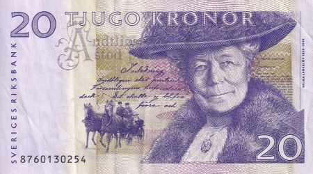 Suède 20 Kronor - Selma Lagerlöf - Oies - 2008 - P.63c