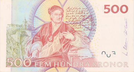 Suède 500 Kronor - Carl XI - Cristopher Polhem - 2002