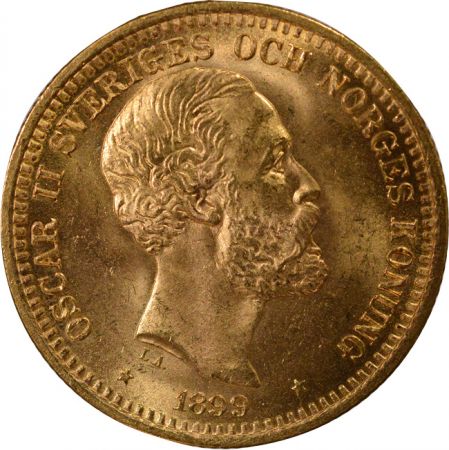 Suède Oscar II - 20 Kronor Or - 1899 Stockholm