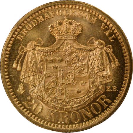 Suède Oscar II - 20 Kronor Or - 1899 Stockholm