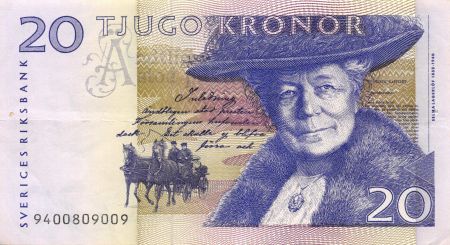 Suède SUEDE - 20 KRONOR 1999 - SELMA LAGERLOF