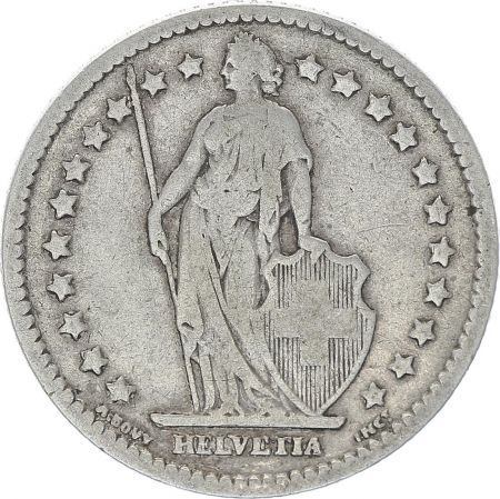 Suisse 1 Franc Helvetia - 1887 B Berne