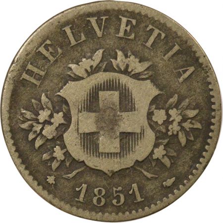 Suisse 20 Centimes - 1851 BB Strasbourg