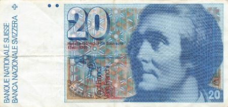 Suisse 20 Francs - Suisse - De Saussure - 1978