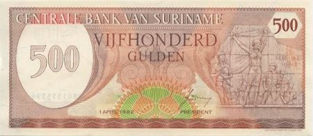 Suriname 500 Gulden Indépendance 25 février 1980