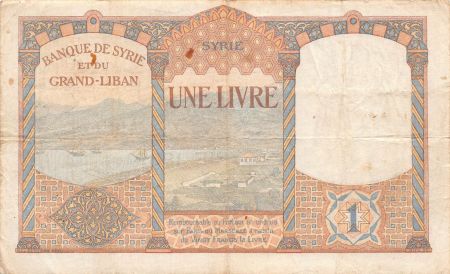 Syrie 1 Livre - Banque de Syrie et du Grand-Liban - 1939