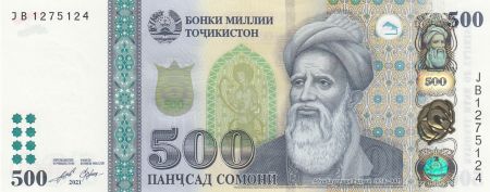 Tadjikistan 500 Somoni - Ababdullohi Rdak (858-941) - 2021 - Série JB