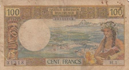 Tahiti 100 francs - Tahitienne - 1969 - Série H.1