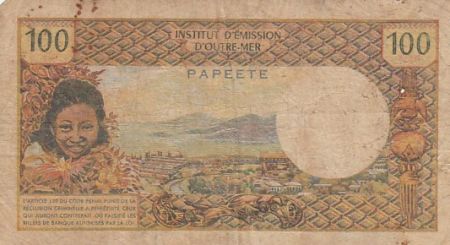 Tahiti 100 francs - Tahitienne - 1969 - Série H.1