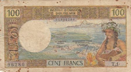 Tahiti 100 francs - Tahitienne - 1969 - Série T.1