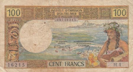 Tahiti 100 Francs - Tahitienne - Sans république - Série H1