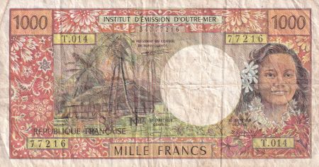 Tahiti 1000 Francs - Tahitienne - Hibiscus - 1996 - Série T.014 - TB - P.2b