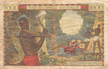 Tchad 1000 Francs - Etats de l\'Afrique Equatoriale - Tchad - ND (1963)