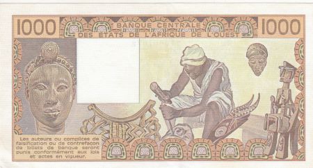 Togo 1000 Francs femme 1988 - Togo - Série Q.009