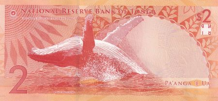 Tonga 2 Pa Anga - Roi Tupou VI - Baleine - 2023 - Lettre A