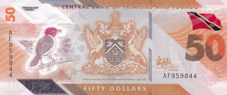 Trinidad et Tobago 50 Dollars - Oiseaux - Série AF - Polymer - 2020 (2021)