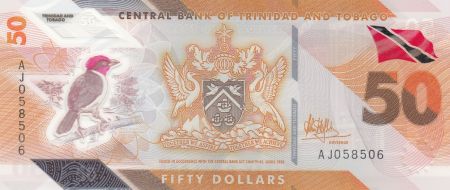 Trinidad et Tobago 50 Dollars - Oiseaux - Série AJ - Polymer - 2020 (2021) - P.W64a