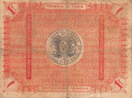 Tunisie 1 Franc - 27-04-1918 - Régence de Tunis