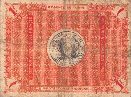 Tunisie 1 Franc - 27-04-1918 - Régence de Tunis