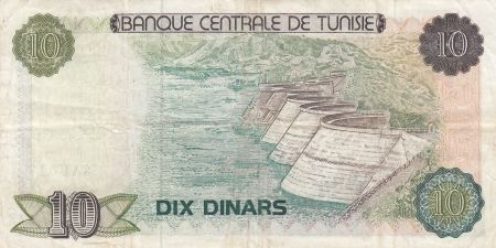 Tunisie 10 Dinars - Bourghuiba - 15.10.1980