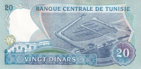 Tunisie 20 Dinars - Habib Bourguiba - Port - Série E.1 - 1983 - P.81