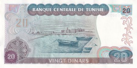 Tunisie 20 Dinars - Habib Bourguiba - Sousse - Série L.1 - 1980 - P.77