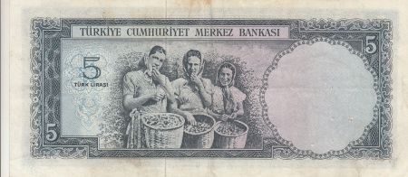 Turquie 5 Lirasi Pdt Ataturk - Cascade - 1976 - série J.18