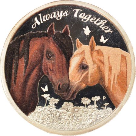 Tuvalu 50 Cents Argent, Always Together, Chevaux - 2017 P Perth