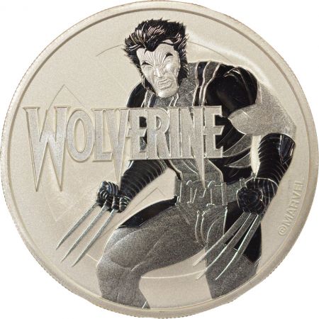 Tuvalu Once BU, 1 Dollar Argent, Marvel, Wolverine - 2021 Perth