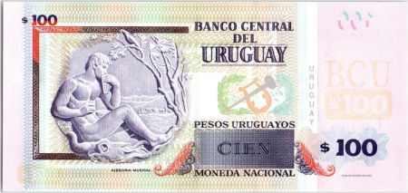 Uruguay 100 Pesos Urugayos - Eduardo Fabini 2015 (2018) - Carte Uruguay