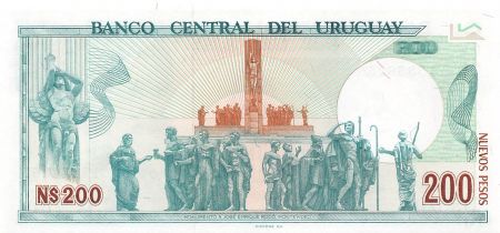 Uruguay 200 Nuevos Pesos - Uruguay - José Enrique Rodó -1986