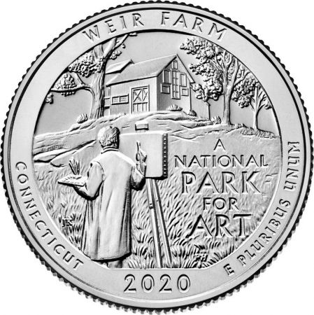 USA 1/4 Dollar - Quarter Weir Farm Historic Site 2020 - S San Francisco