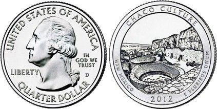 USA 1/4 Dollar Chaco Culture - 2012