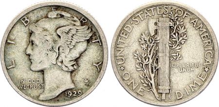 USA 1 Dime Mercury - 1929 - Argent