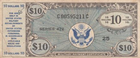 USA 10 dollars - Military Cerificate - Série 472-25 - 1948