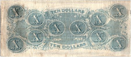 USA 10 Dollars, Confederate States of America - 1863 - Richmond - Tb+ - P.60