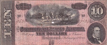 USA 10 Dollars Confederate States - 1864 - Série 9634