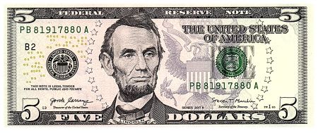 USA 5 Dollars Lincoln - Lincoln Mémorial 2017A -  B2 New-York