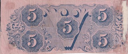 USA 5 Dollars The Confederate States of America - 1862 - Série D