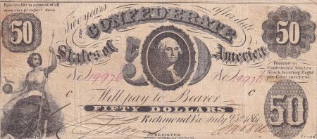 USA 50 Dollars The Confederate States of America - 1861 - Série 19976