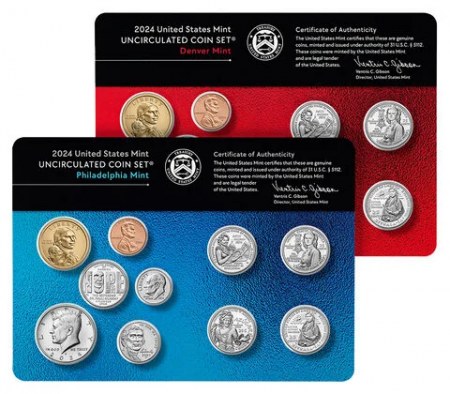 USA Coffret FDC.2024 20 pièces - P Philadelphie et D Denver