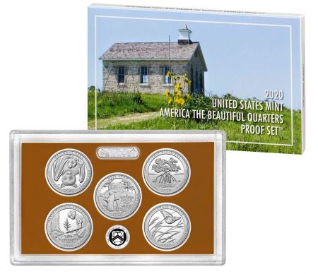 USA Coffret Proof BU Quarters 2020 - 5 pièces