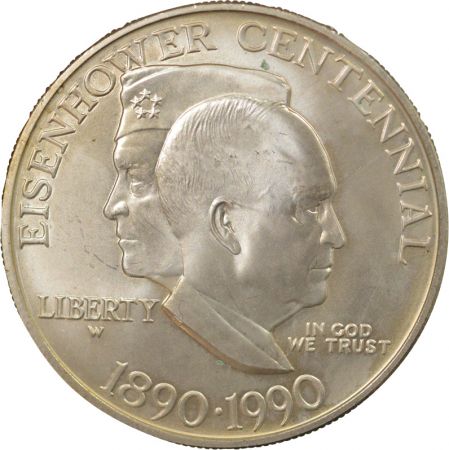 USA Dollar Argent, Centenaire d\'Eisenhower - 1990 W West Point