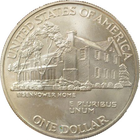 USA Dollar Argent, Centenaire d\'Eisenhower - 1990 W West Point