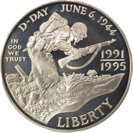 USA Dollar Argent, D-Day - 1993 W West Point BE