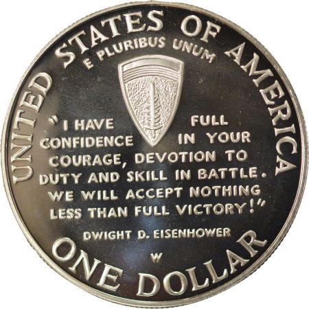 USA Dollar Argent, D-Day - 1993 W West Point BE